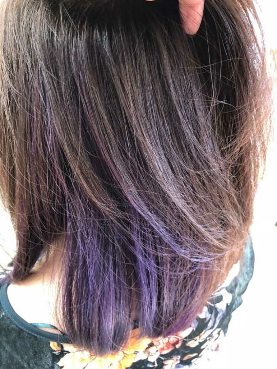 インナーカラー　パープル